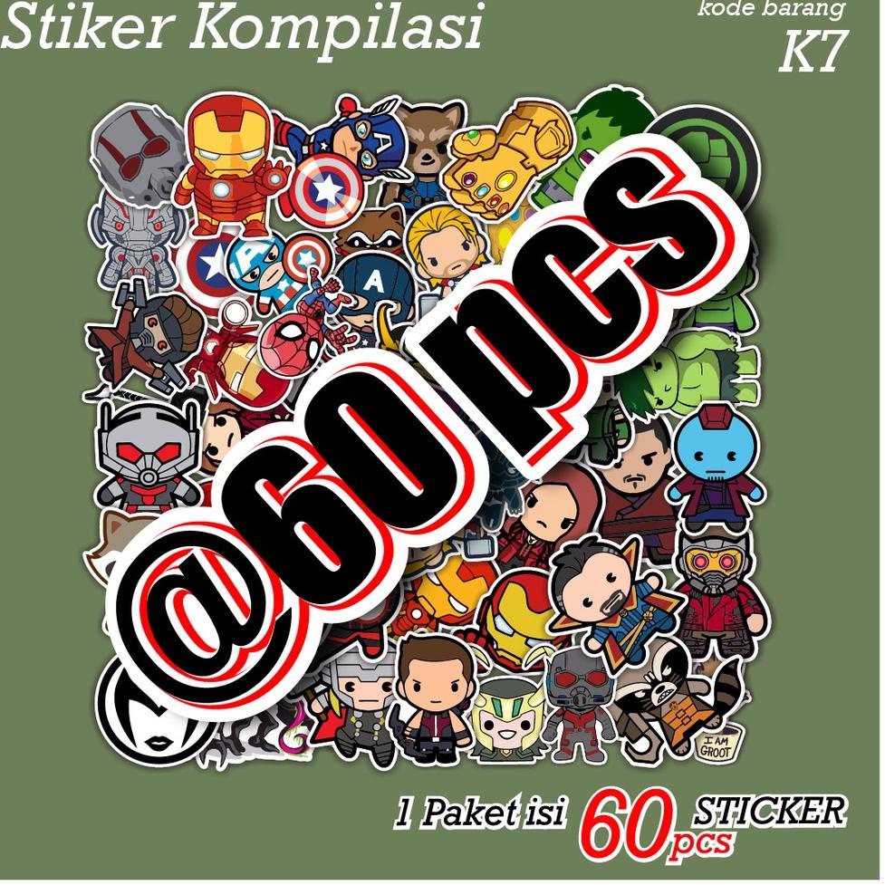 

✭Jual✥ LCZPN [ MAC ] 60 PCS STICKER SUPERHERO SUPERMAN HULK KAPTEN AMERIKA THOR LUCU AESTHETIC ANTI AIR UNTUK LAPTOP CASE TUMBLER KOPER HP - K7 94 Ready stock