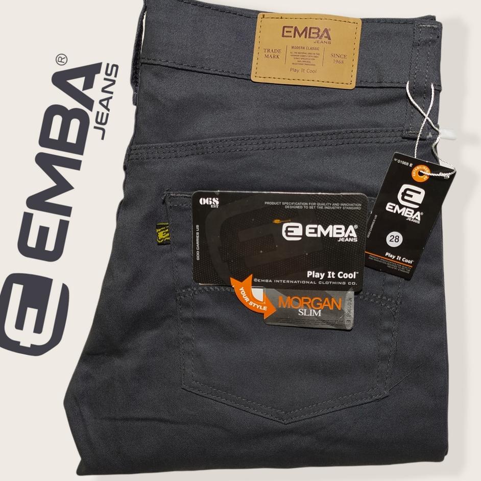 ✧Paling Laku✧ Celana Emba Pria Original 100% Celana Cowok Emba Original Celana Cowok Emba Biru Promo