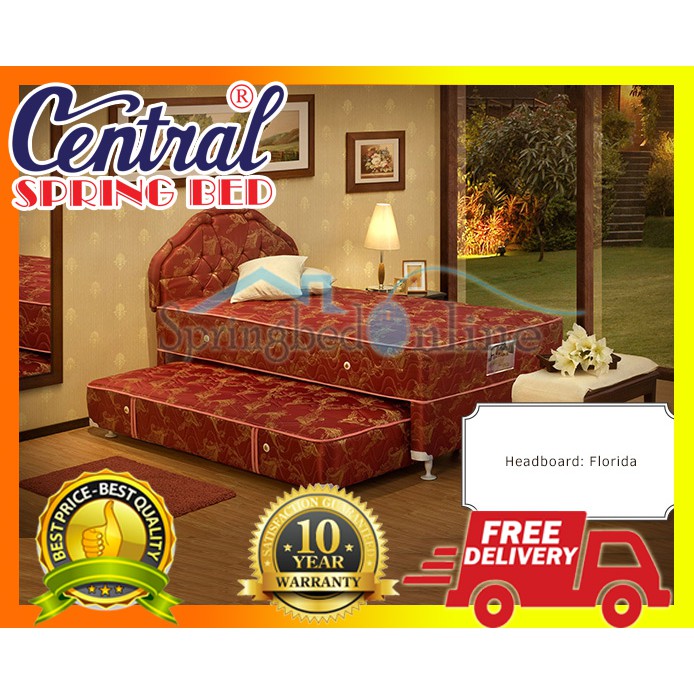 SPRINGBED CENTRAL 2IN1 2 IN 1 SORONG DELUXE FLORIDA 100x200 100 X 200