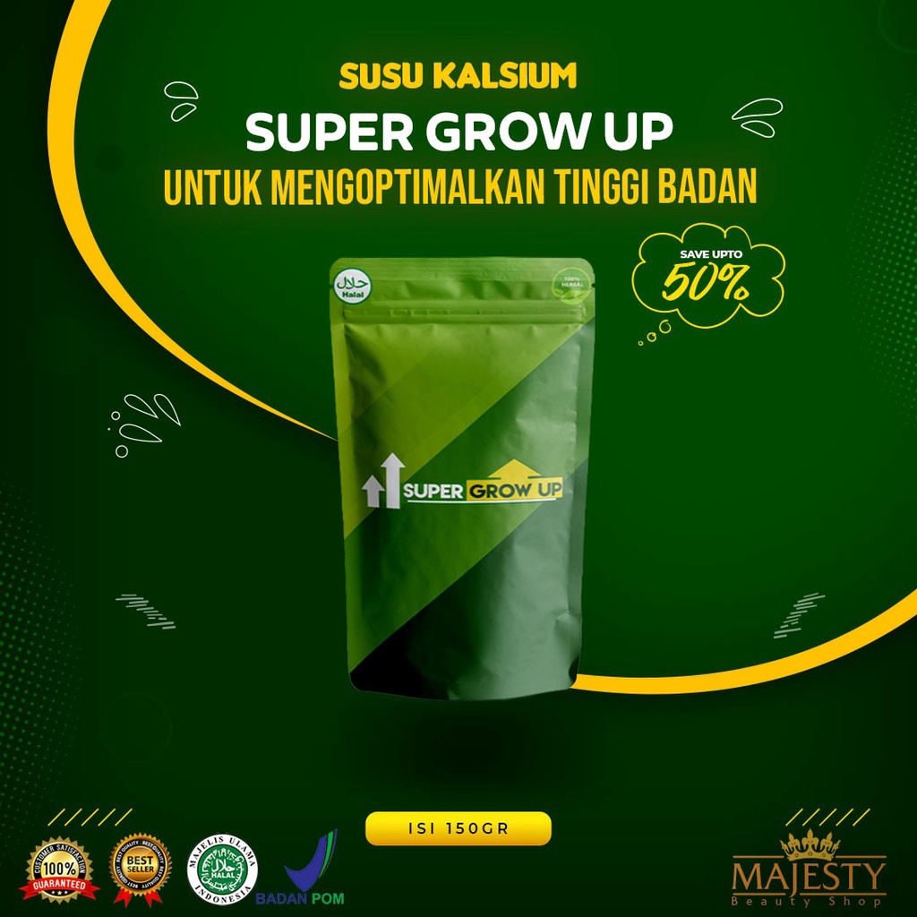 

SUPER GROW UP SUSU – PENINGGI BADAN ORIGINAL TERLARIS / SUSU PENAMBAH TINGGI BADAN / PENAMBAH TINGGI