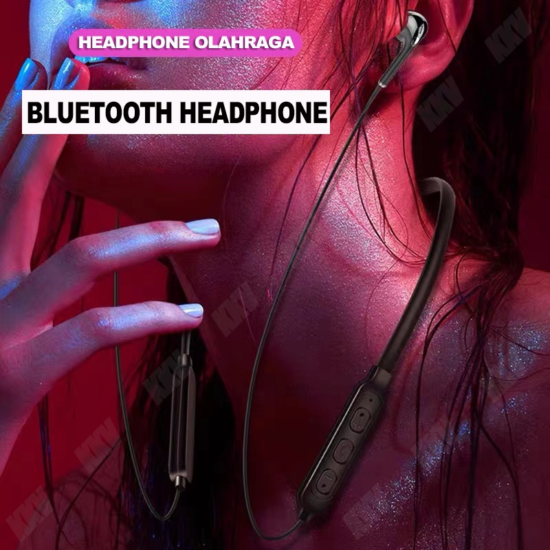 B7 Headset Bluetooth Leher Earphone Nirkabel Earphone Olahraga Stereo Earbud untuk Xiaomi Huawei Samsung Oppo Vivo Sony