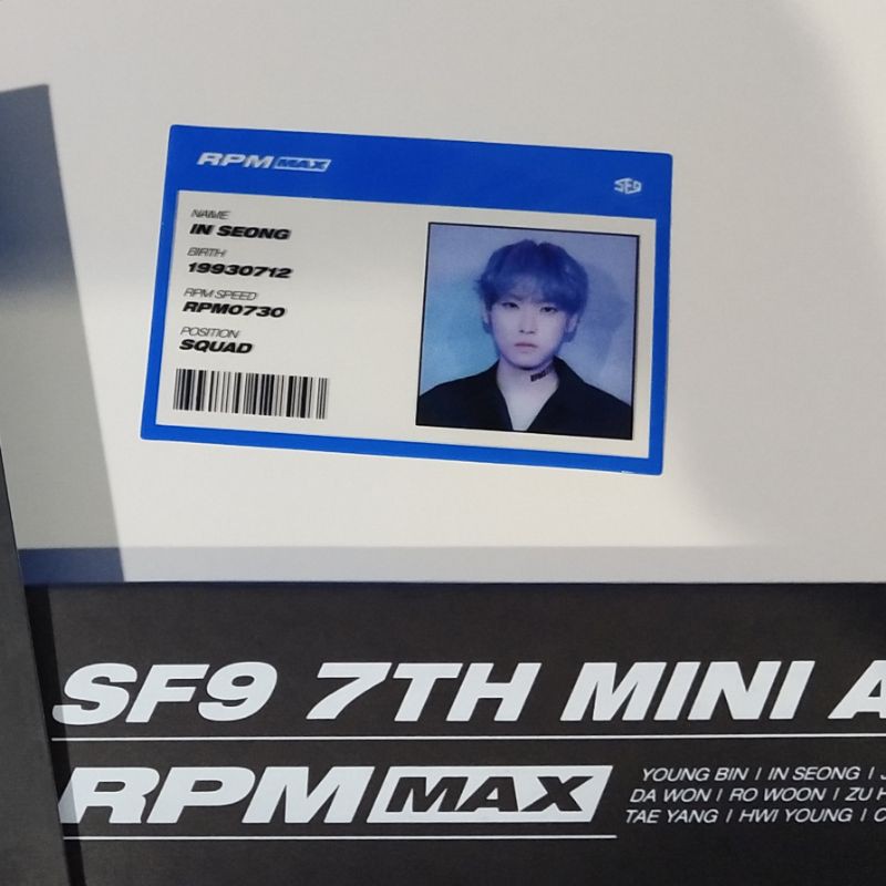 SF9 Inseong RPM ID Card