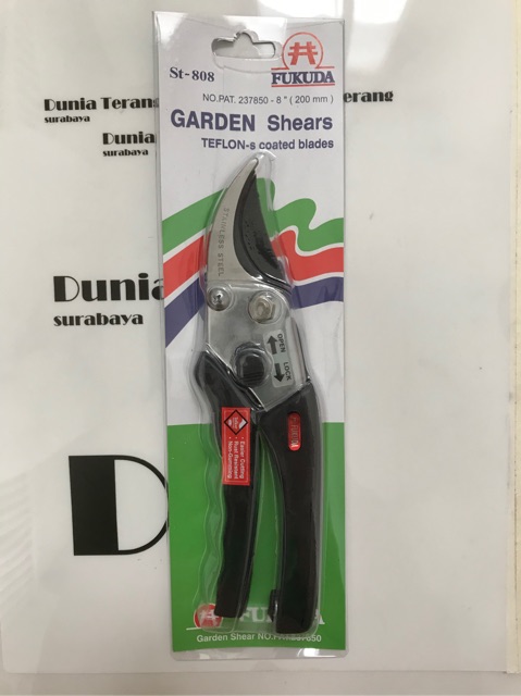 Gunting Dahan Fukuda ST-808 / Ranting Bunga Tanaman-Stainless Steel Garden Shears 8’’ Teflon Coated