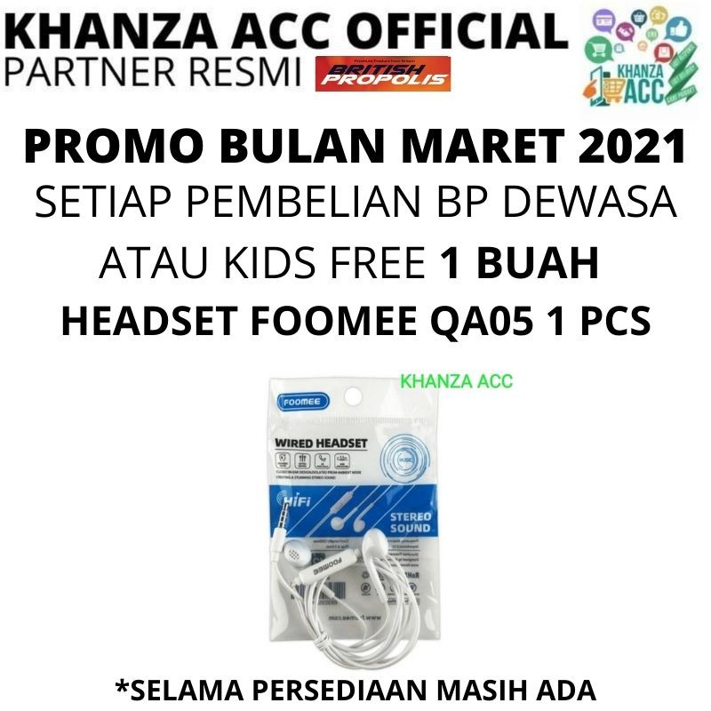 KHANZAACC British Propolis BP Vitamin Obat Herbal Suplemen Imun Tubuh 1 botol isi 6ml Original