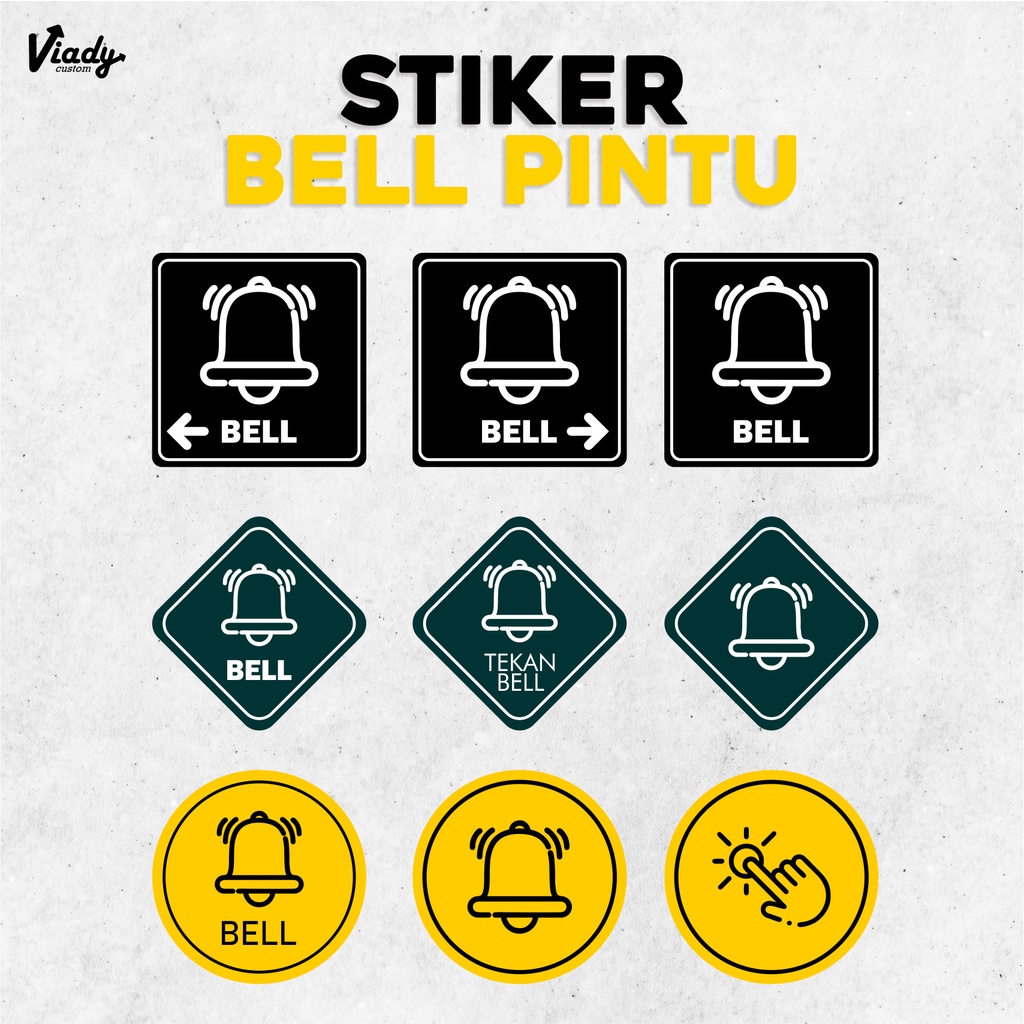 

Ring Bell Sign | Stiker Bell Pintu | Premium Stiker