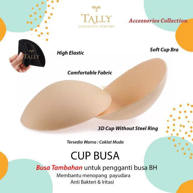 TALLY CUP BUSA SPON TAMBAHAN / BH BRA PAD SPONGE | 2 WARNA | HARGA SEPASANG