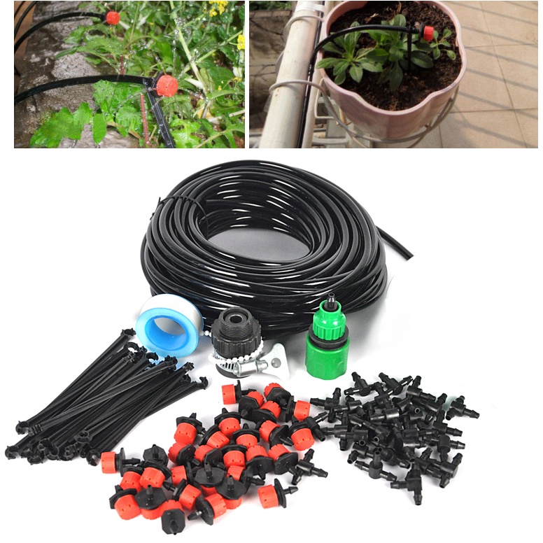 [GROSIR] Set Alat Siram Tanaman Set Peralatan Irigasi Tanaman Peralatan Set Irigasi Air Taman Garden Watering Kit