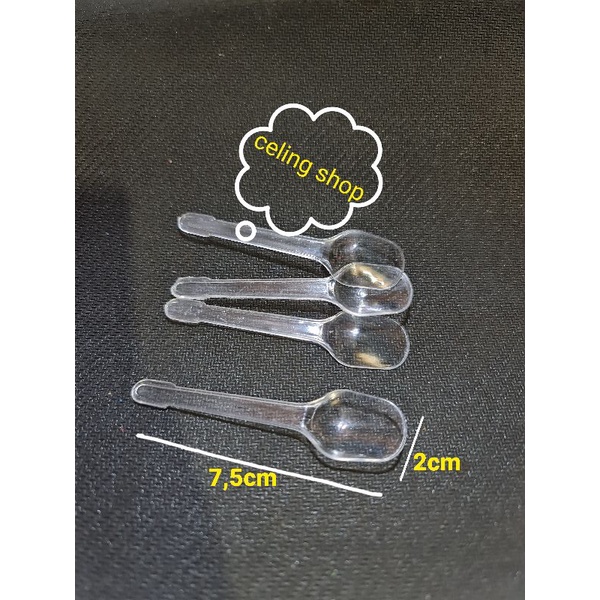 sendok plastik STB BENING agar rujak ES CREAM KECIL MINI isi 100pc