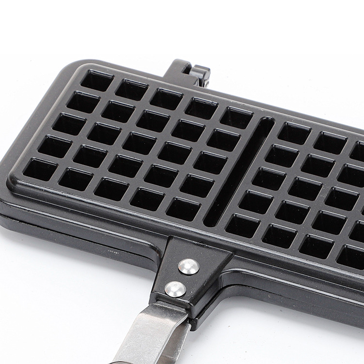 Teflon Wafel Alat Panggang Masak Waffle Maker Anti Lengket Segi Empat Enam Sarapan Roti Telur