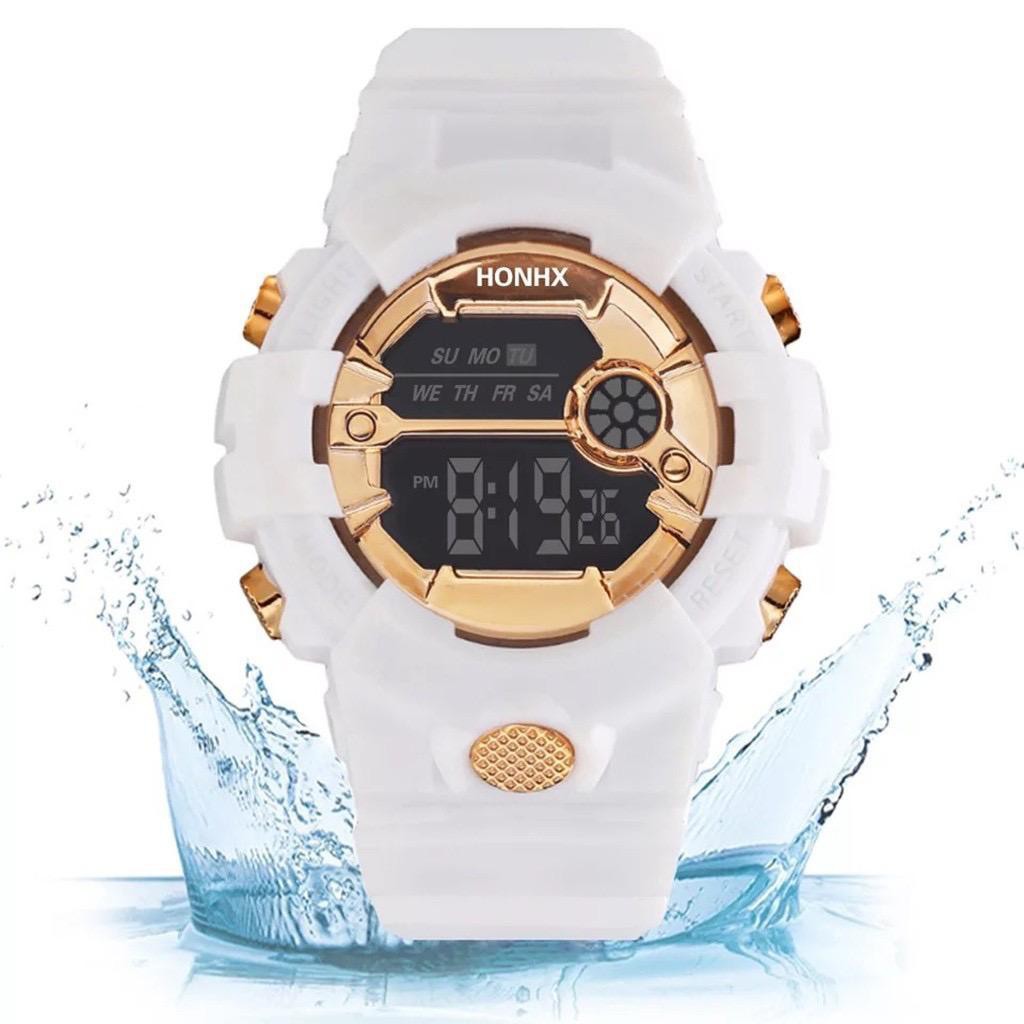 BAJ JAM TANGAN PRIA WANITA COUPLE FASHION MURAH LED DIGITAL SPORT RUBBER WATCH IMPORT GK028