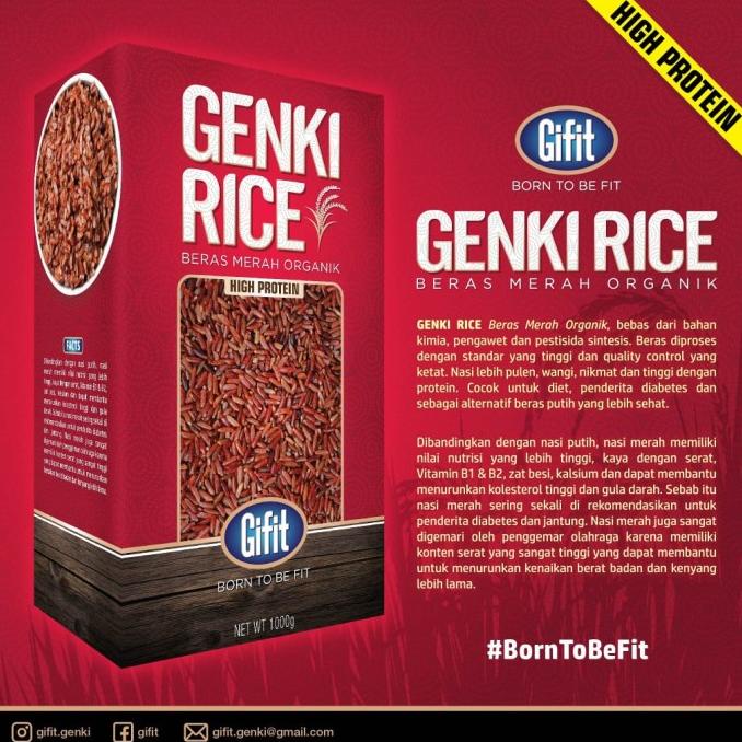 

BERAS MERAH ORGANIK GENKI RICE HIGH PROTEIN