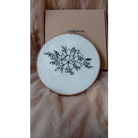 hoop art embroidery, embroidery kit, hiasan dinding, sulaman, dekorasi dinding