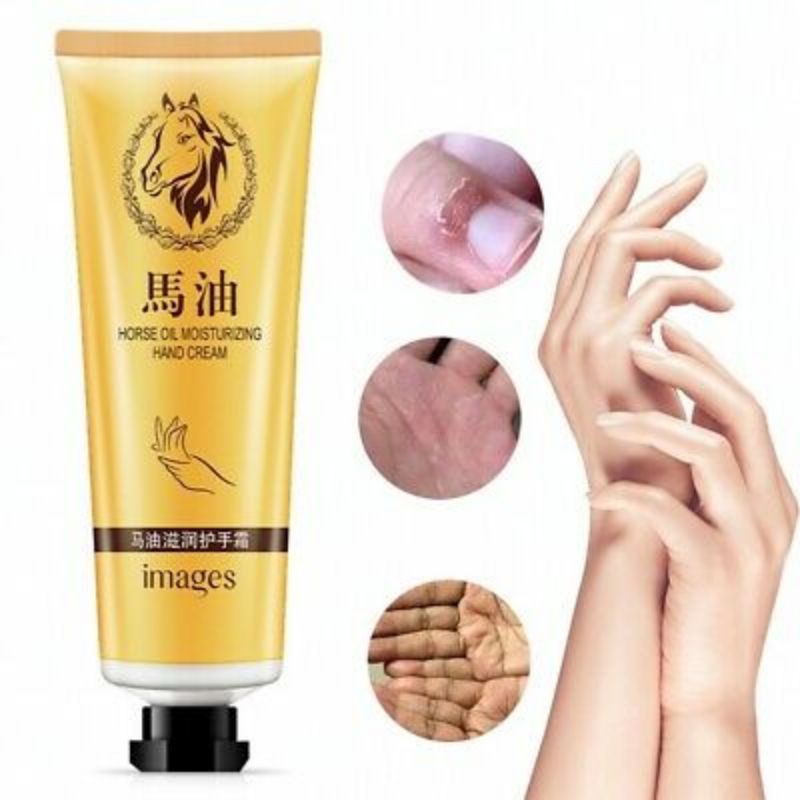 Images Horse Oil Hand Cream / Krim Melembabkan Kulit Tangan Kaki Kering Kasar &amp; Tumit Pecah-Pecah / Hand Cream Anti Aging Mencegah Keriput / Krim Perawatan Kulit Tangan Kaki Kering &amp; Pecah-Pecah /Lotion Pelembab Kulit Tangan &amp; Kaki /Krim Mencerahkan Kulit