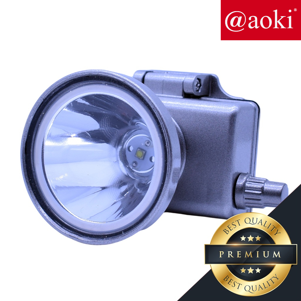 AOKI Senter Kepala Premium Metallic Paint Professional Diving Selam Dimmer 60W 2200mAh IP68