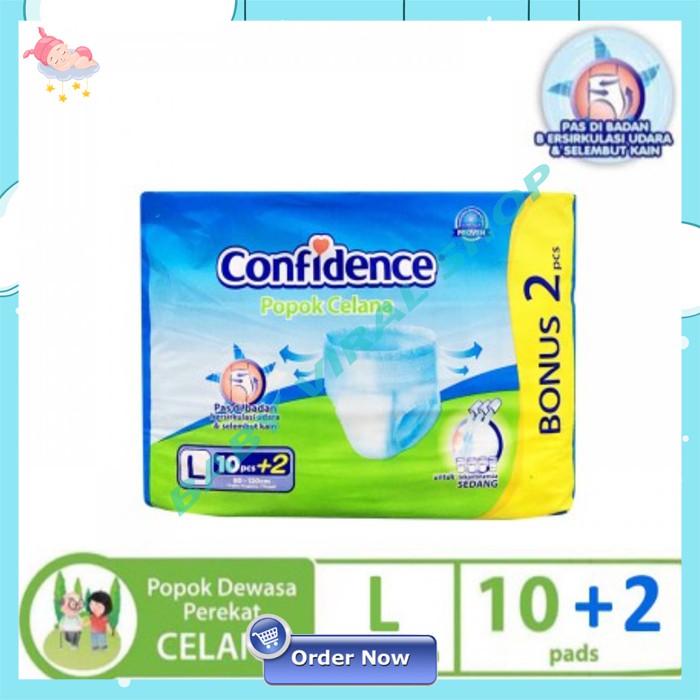 Confidence Adult Pants L10 Popok Dewasa Tipe Celana Confidence pampers dewasa size L isi 10pc NS 091