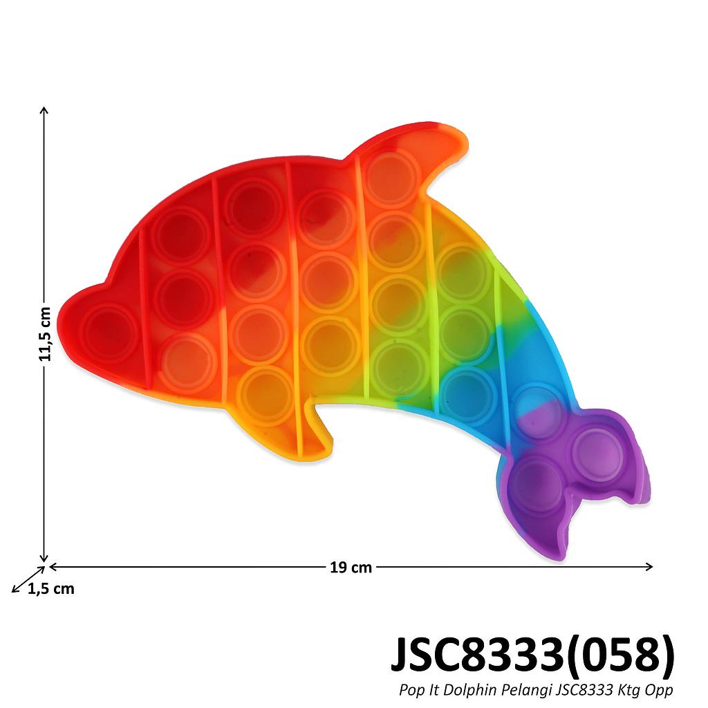 POP IT RAINBOW Mainan Anak Fidget Toys Game Toys-Dolphin Pelangi