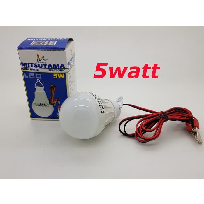 Lampu LED DC Lamp 5w 10w 15w 20w 30w Lampu Bohlam Jepit Aki Bulb 5 w 10 w 15 w 20 w 30 w watt