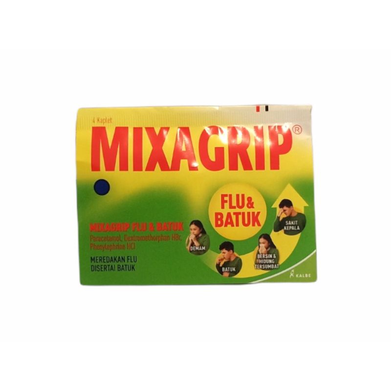 Jual Mixagrip Flu Batuk 4 Tablet Per Setrip Hijau Shopee Indonesia