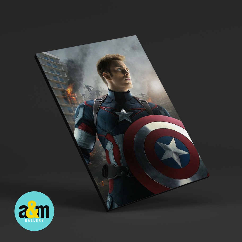 Pajangan Dinding Kamar CAPTAIN AMERICA I Hiasan Dinding Kamar CAPTAIN AMERICA I Poster Kayu Superhero Dekorasi Kamar - A&amp;M