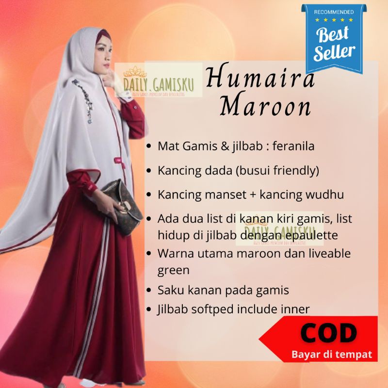 PROMO COD GAMIS SET PAKAIAN WANITA BAJU MUSLIM CEWEK KAFTAN HIJAB SET SYARI AULIA HUMAIRA