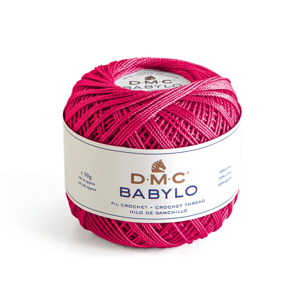 Benang Crochet DMC Babylo 50 Gram - 600 - Very Dark Cranberry Pink