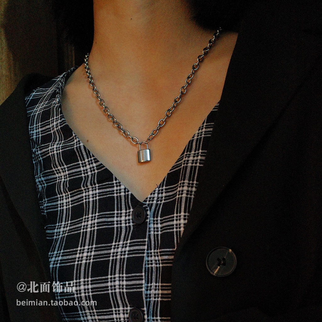 Lock Necklace Accessories Clavicle Chain Hip Hop Trend