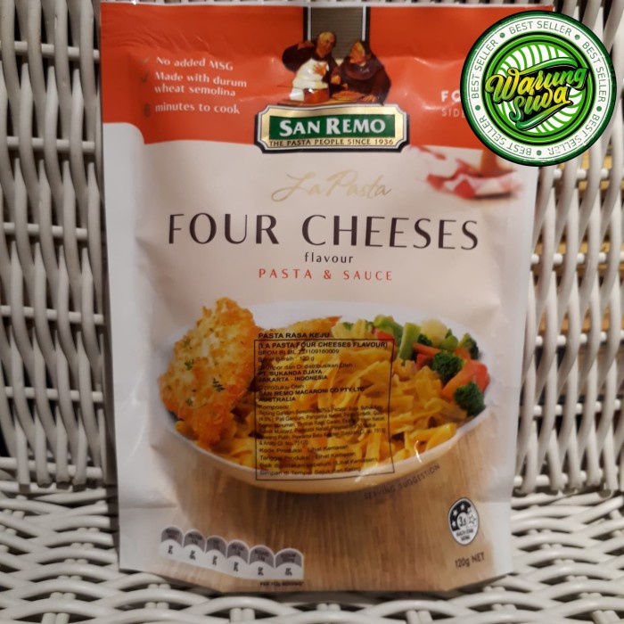 

San remo la pasta four cheese flavour pasta & sauce 120 gram