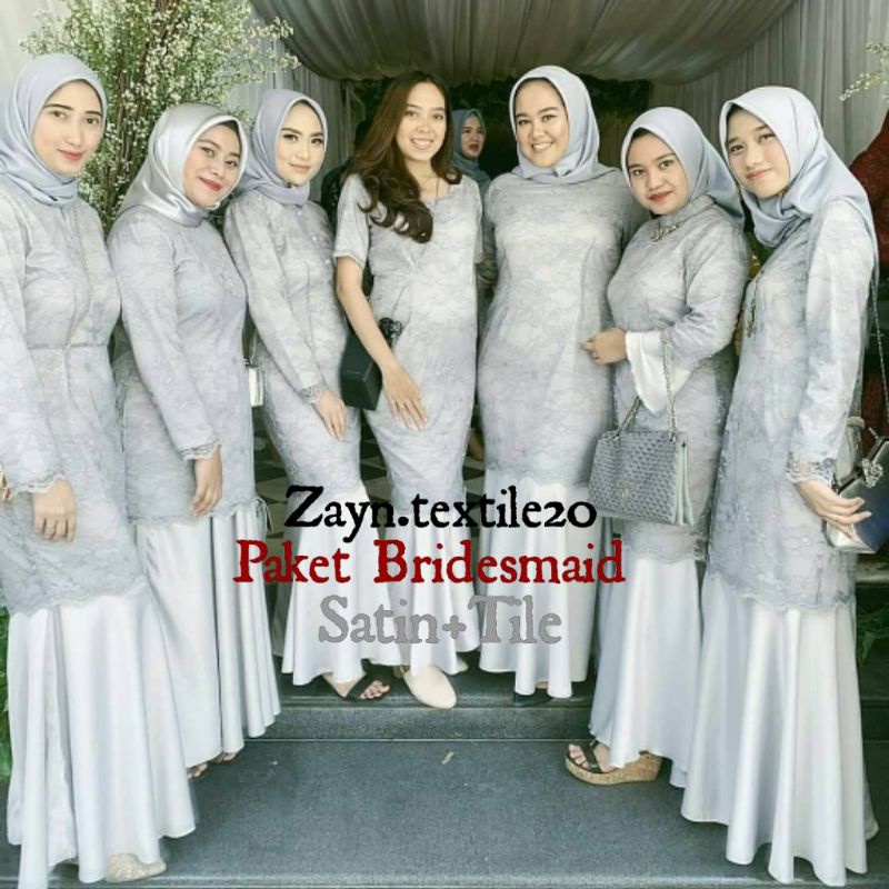 Paket Bridesmaid Satin+Tile / Paket Seragaman Keluarga Nikahan