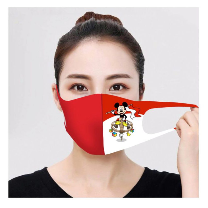 Masker scuba printing motif indonesia micky dewasa &amp; anak