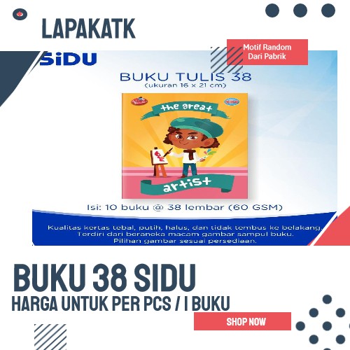 

Buku Tulis 38 Lembar SIDU (1 BUKU) +
