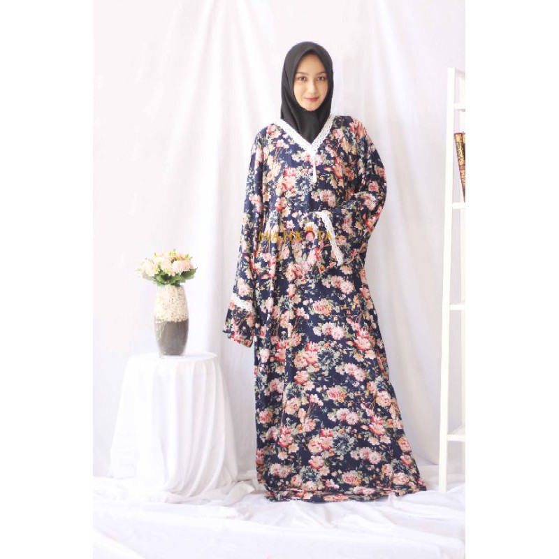 ABAYA SHOLAT MOTIF BUNGA