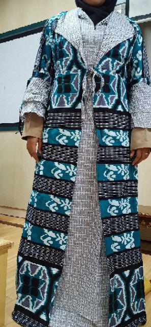 Gamis Batik Jazzy Motif Tenun Songket Tribal Big Size Jumbo Xxl Ld 110 Seragam Batik Kerja Murah