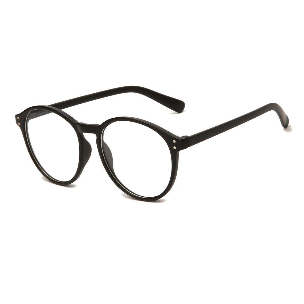 Nanas -1.0~-4.0 Kacamata Myopia Unisex Perlindungan UV Hitam Flat Mirror Eyewear