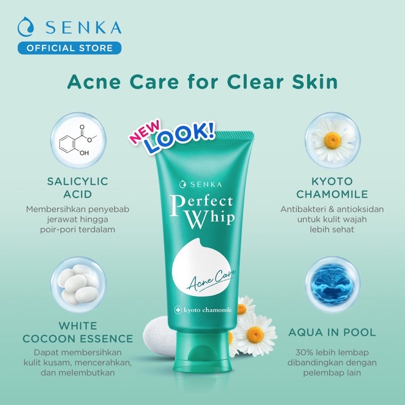 Senka perfect whip facial wash - face sabun wajah