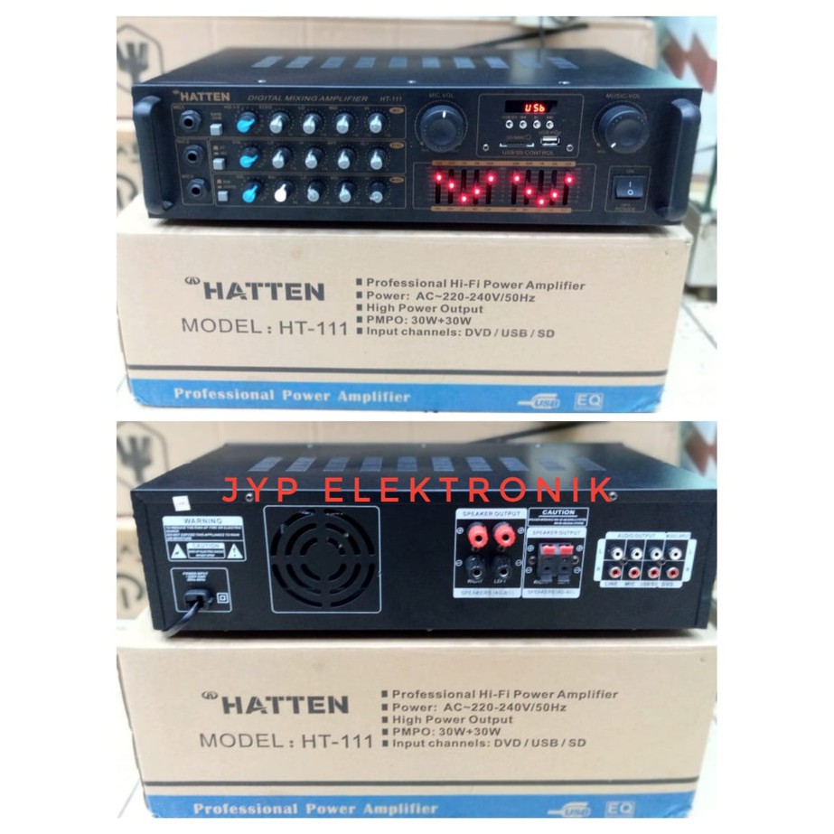AMPLIFIER KARAOKE HATTEN HT 111/HATTEN HT111 KUALITAS BAGUS