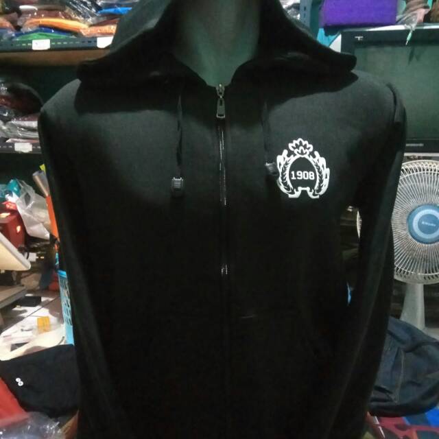 Hoodie Zipper Jaket Baju Hangat Pria Terbaru Boedoet Hitam
