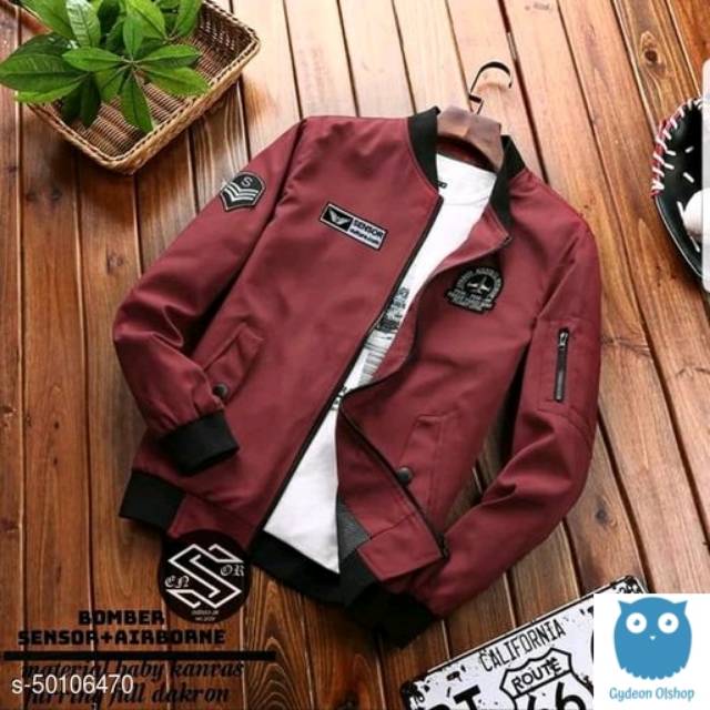 Jaket Bomber Airborne Pria Trendy