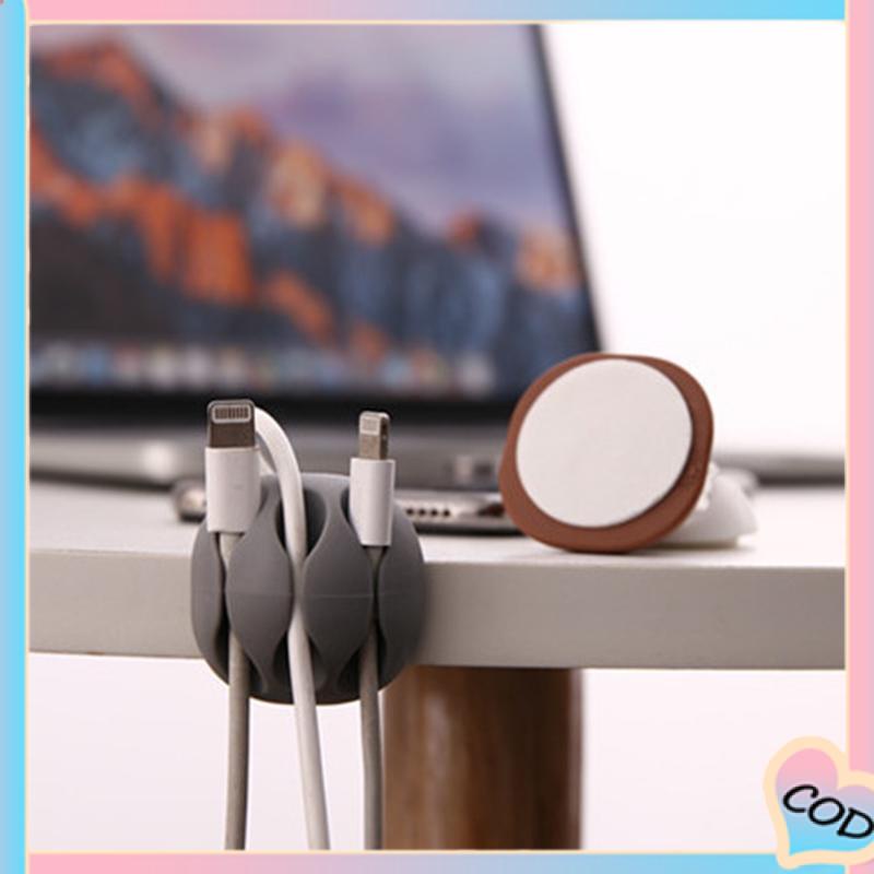 COD❤️ Desktop Self-adhesive Cable Fixer Cable Clip Data Cable Buckle Winder-A.one