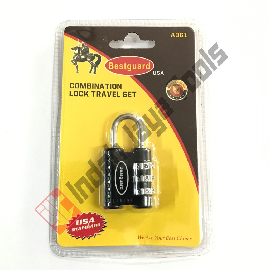 Gembok Koper Nomor BESTGUARD 20 mm A361