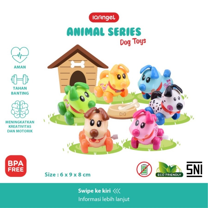 IQ Angel Animal Series Mainan Motorik Anak - Dog / Anjing - Random