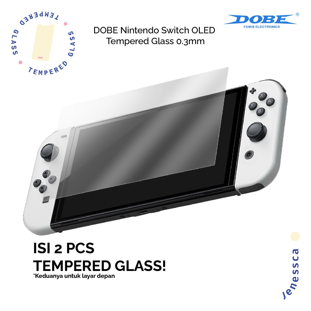 DOBE Nintendo Switch OLED Tempered Glass Screen Protector Pelindung Layar