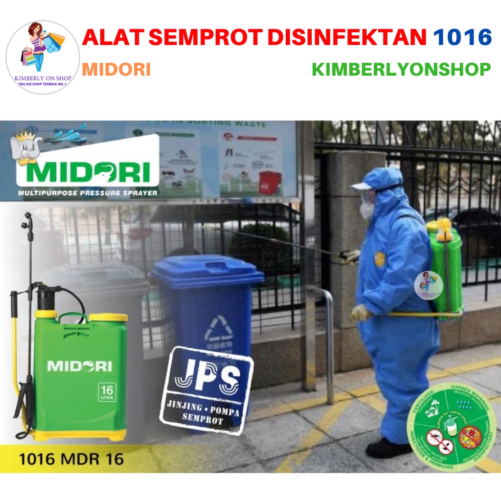 Alat Semprot Disinfektan Bertekanan Sprayer Midori 16L 1016 MDR 16R