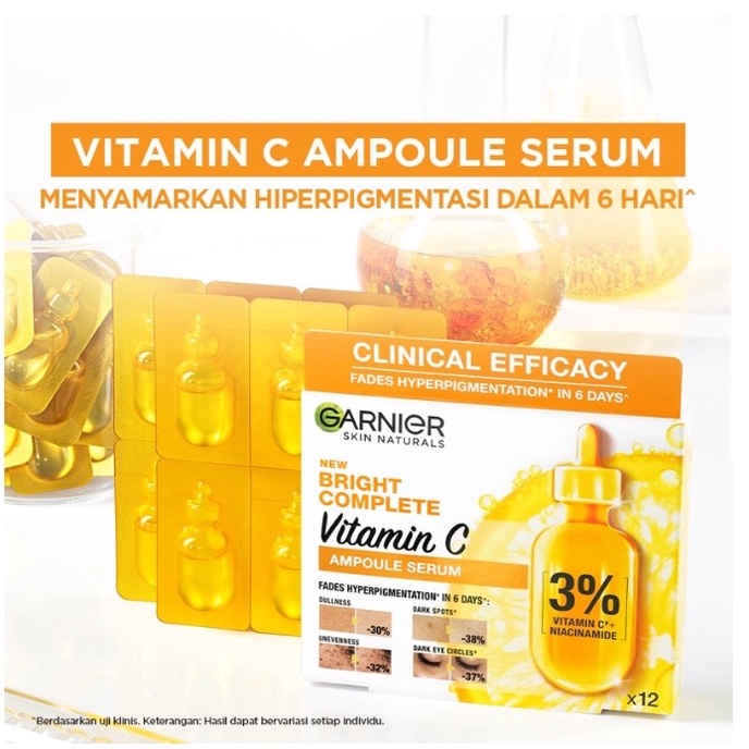 Jual Bpom Garnier Bright Complete Ampoule Serum Ml Per Ampoule Ori Vitamin C