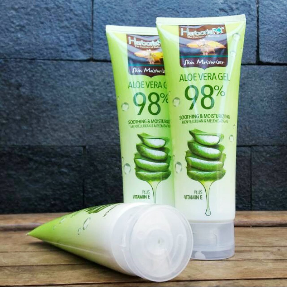 Aloe vera herborist gel 100ML 98% Aloe vera tube original aloe vera bahan hand sanitiser sanitizer