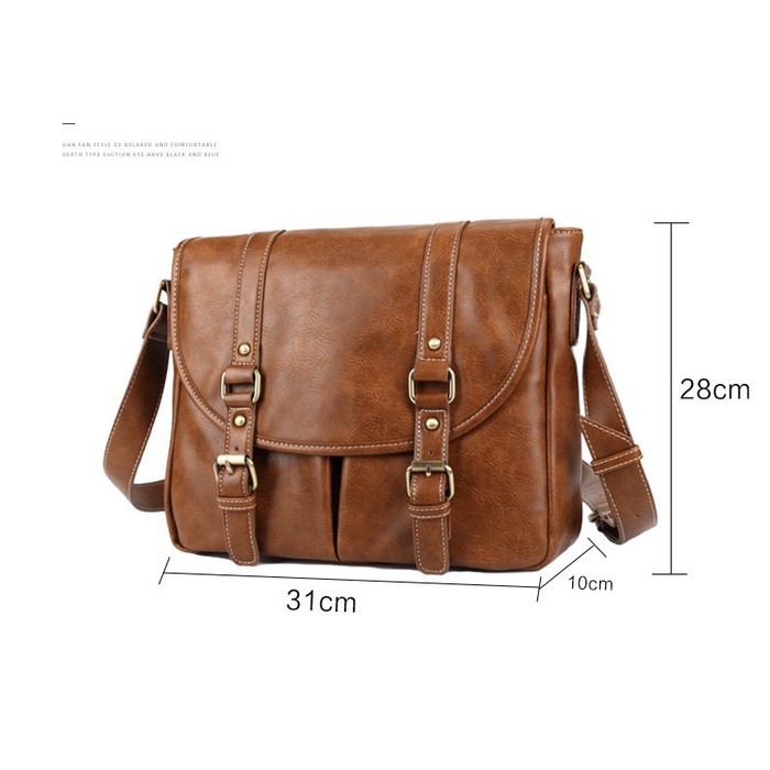 Tas Selempang Kulit Pria Slingbag Mesenger Bag 7705