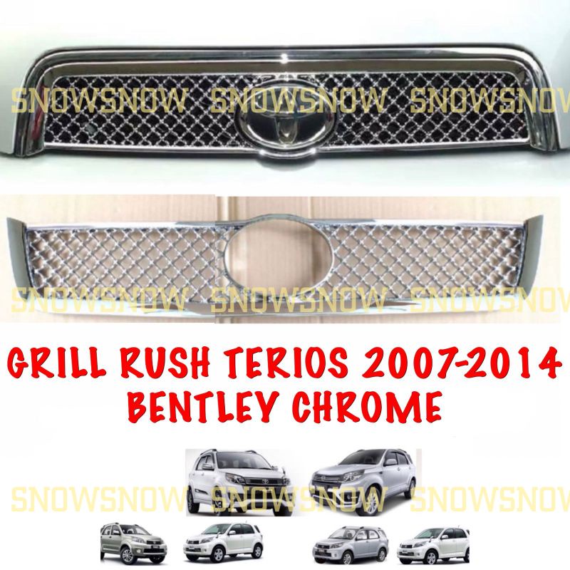 Grill Depan Rush Terios Old Lama 2007 2010 2014 Bentley Chrome