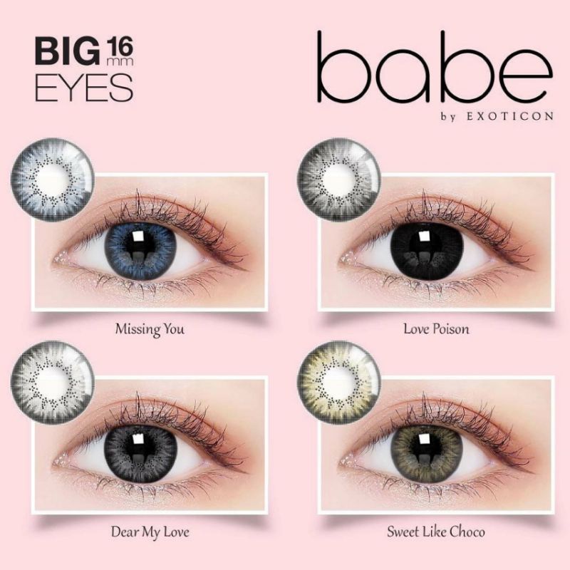 Softlens X2 BABE 16 MM BIG EYES by EXOTICON / Softlen Soflen Warna Normal