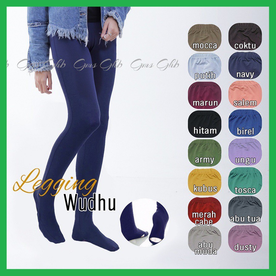 PROMO ! ✅ Legging Wudhu Jersey Super Leging Muslimah Wudlu / Wudu Injak Daleman Celana Ukhti Lembut