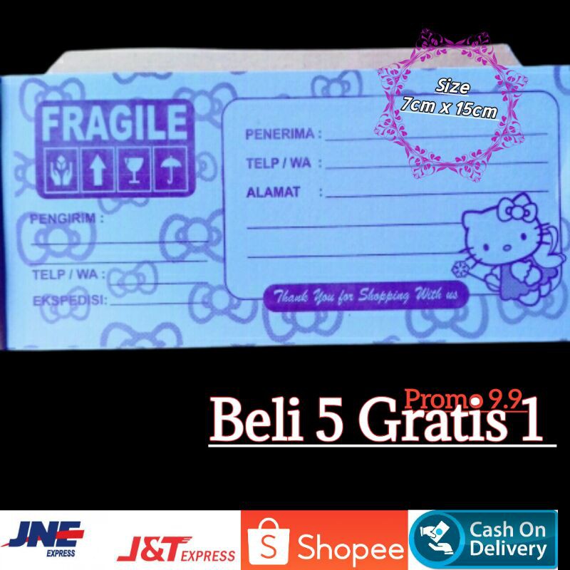 

Label pengiriman, Label karakter Lucu murah