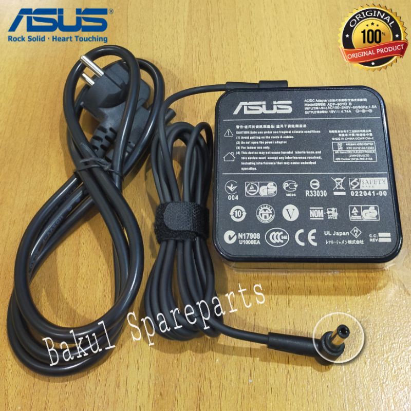 Adaptor Charger Asus X550 X550ZE X550D X450JF X550DP X450J A550 X550 X553 X555 X553M 19V-4.74A 90W DC PORT (5.5x2.5mm)